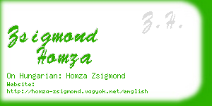 zsigmond homza business card